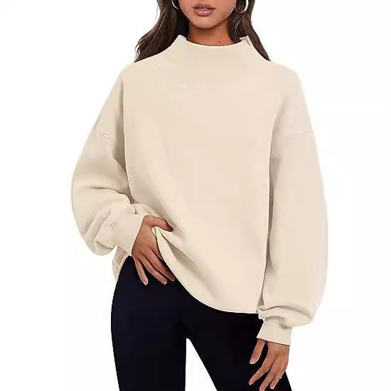 Casual Fleece Thick Half Turtleneck Sweatshirt