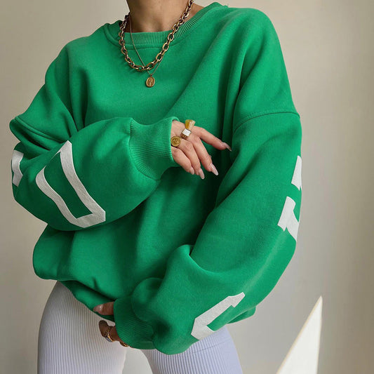 Letter Graphic Printed Hoodie