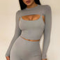 Four-Piece Long Sleeve and Short Suit