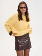 Loose Long Wool Alpaca Round Neck Sweater