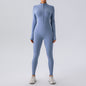 Zipped Nude Feel Long Sleeve Body Suit