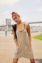 Casual Pocket Spaghetti Straps Knitted Shorts Jumpsuit