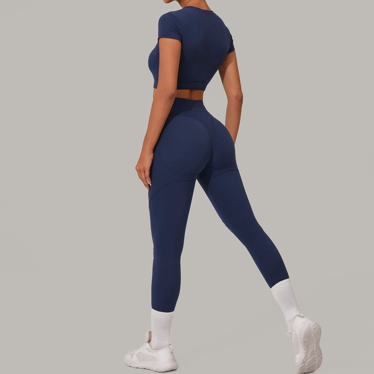 Brushed Tight High Waisted Two-Piece Set