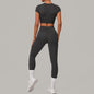 Brushed Tight High Waisted Two-Piece Set