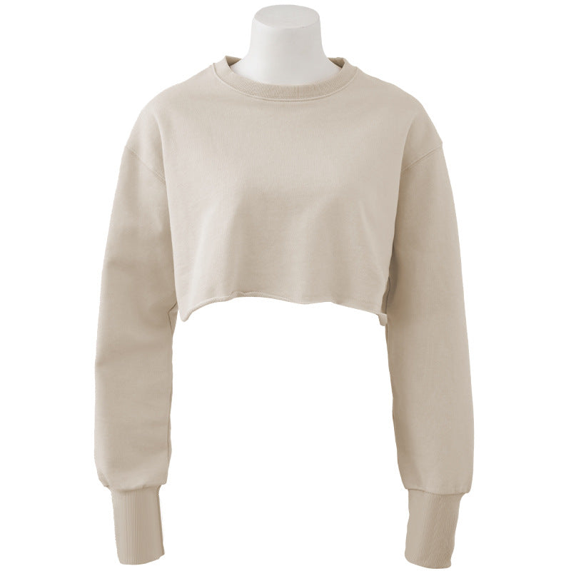 Cropped Fleece Lined Pullover Hoodie