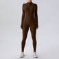 Zipped Nude Feel Long Sleeve Body Suit