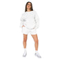 Solid Color Round Neck Long Sleeve Sweater Women Casual Shortt Set