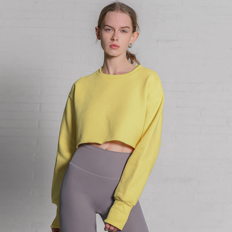 Cropped Fleece Lined Pullover Hoodie