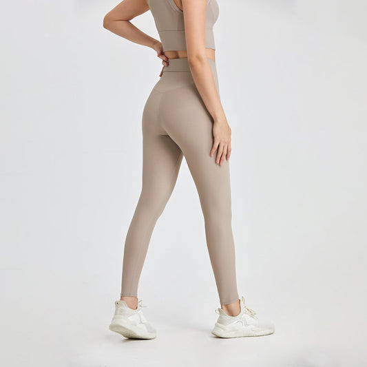 High Waist Pocket Nude Feel One-Piece Jumpsuit