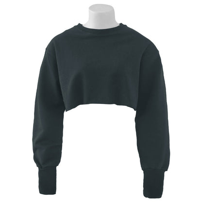 Cropped Fleece Lined Pullover Hoodie