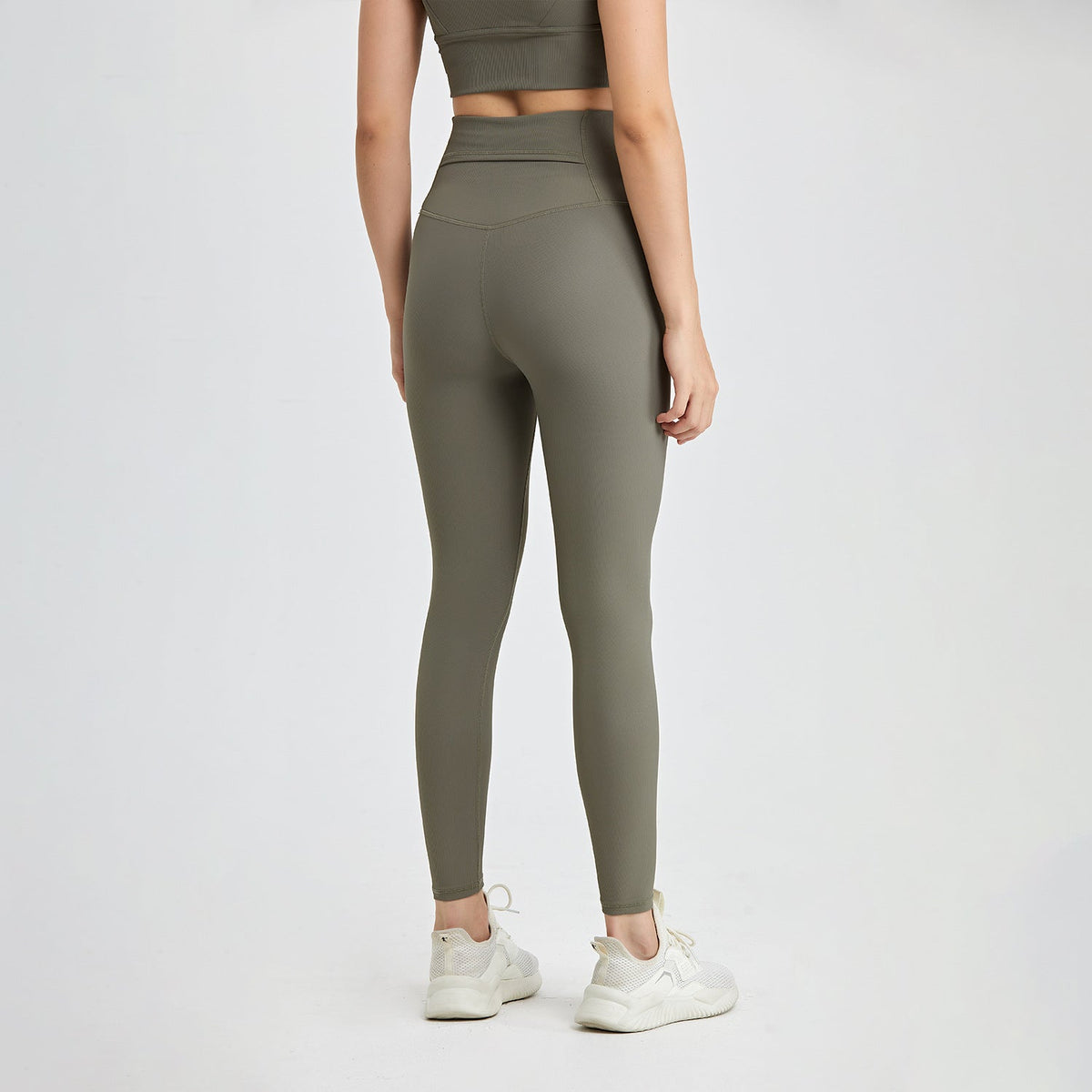 High Waist Pocket Nude Feel One-Piece Jumpsuit