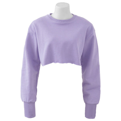 Cropped Fleece Lined Pullover Hoodie
