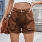 Elastic Waist Workwear Casual Shorts