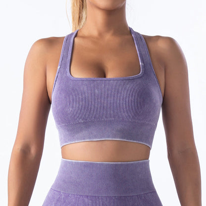 Four-Piece Shockproof Bra Yoga Pants