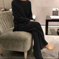 Sweater Wide Leg Pants Two-Piece Set