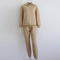 Half-Zipped Collar Two-Piece Set