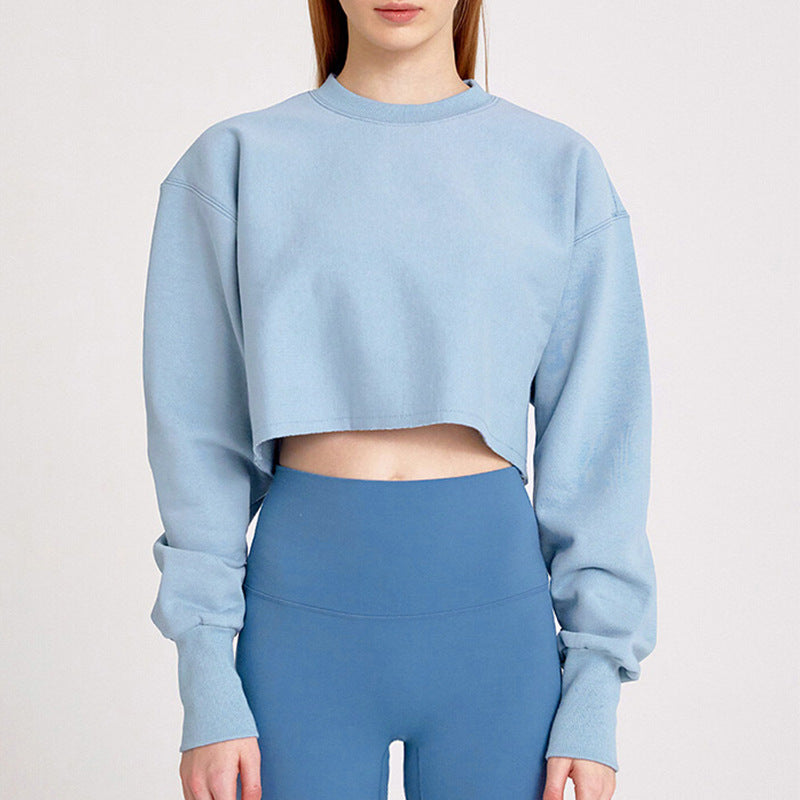 Cropped Fleece Lined Pullover Hoodie