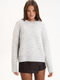 Loose Long Wool Alpaca Round Neck Sweater