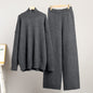 Turtleneck Swater Thickened Knitted Lazy Trouser Suit