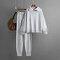 Polo Collar Sweater Casual Knitted Two-Piece