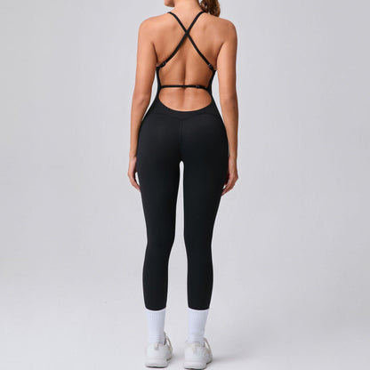 Adjustable Shoulder Strap Peach Jumpsuit