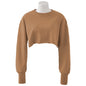 Cropped Fleece Lined Pullover Hoodie