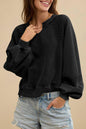 Half Open Collar Long Sleeves Sweater