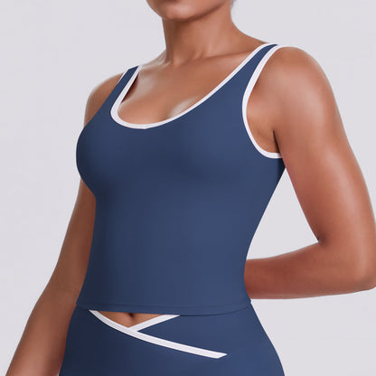 Tight Nude Feel Backless Tennis Top