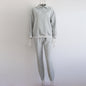 Half-Zipped Collar Two-Piece Set