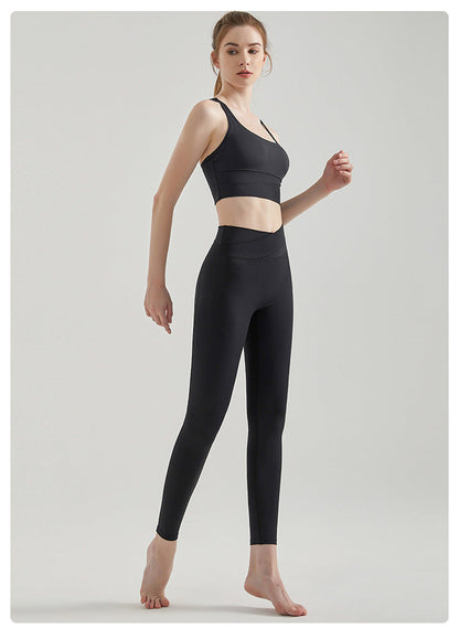 Vest High Strength Shockproof Push-up Bra & Long Pants Two-Piece