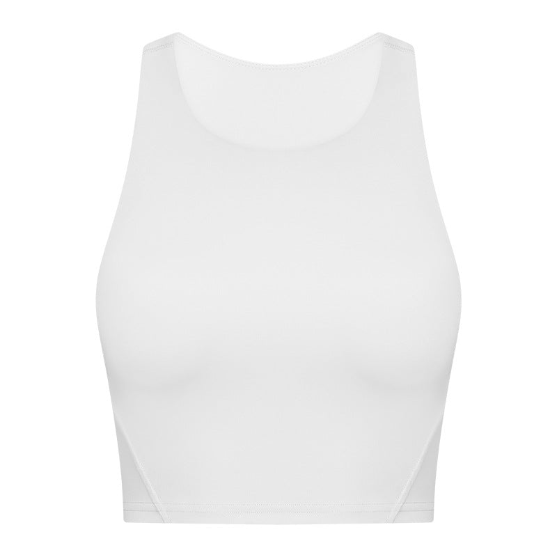 Pull High Round Tie Chest Pad Nude Feel Tight High Elastic Top
