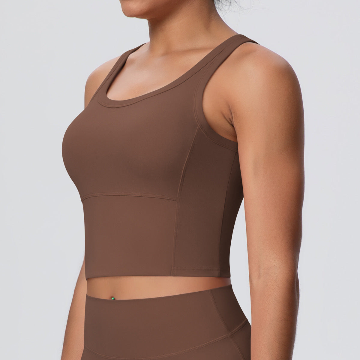 Nude Feel Chest Pad Workout Sports Bra
