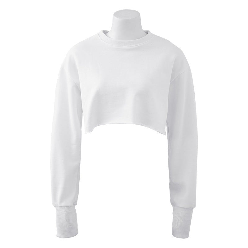 Cropped Fleece Lined Pullover Hoodie