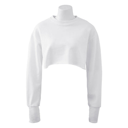 Cropped Fleece Lined Pullover Hoodie