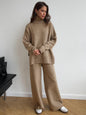 Turtleneck Swater Thickened Knitted Lazy Trouser Suit