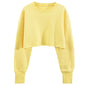 Cropped Fleece Lined Pullover Hoodie