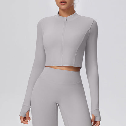 Zipped Running Long Sleeve Quick Dry Jacket