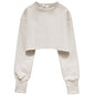 Cropped Fleece Lined Pullover Hoodie