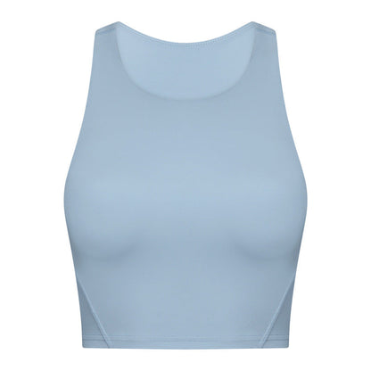 Pull High Round Tie Chest Pad Nude Feel Tight High Elastic Top