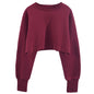 Cropped Fleece Lined Pullover Hoodie