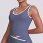 Tight Nude Feel Backless Tennis Top