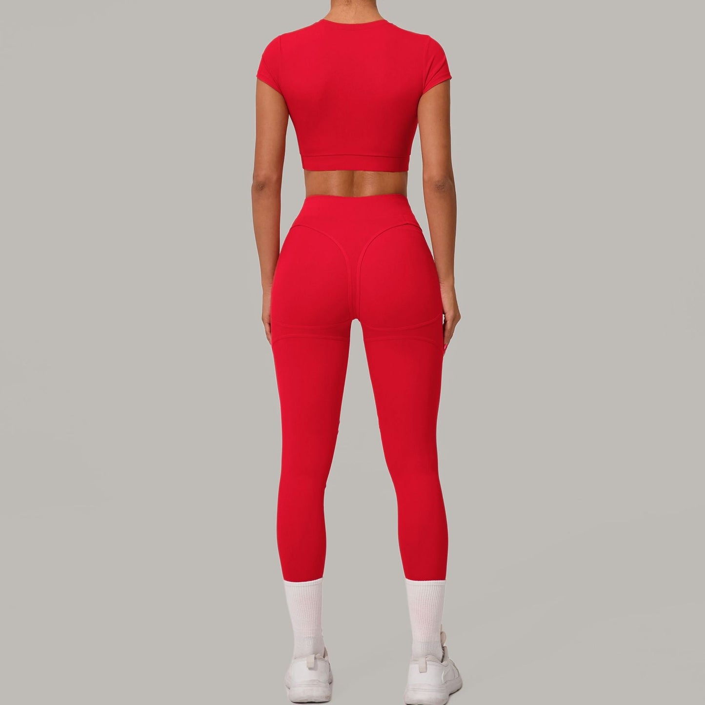 Brushed Tight High Waisted Two-Piece Set