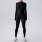 Zipped Nude Feel Long Sleeve Body Suit