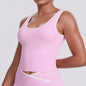 Tight Nude Feel Backless Tennis Top