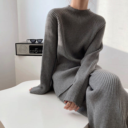 Sweater Wide Leg Pants Two-Piece Set