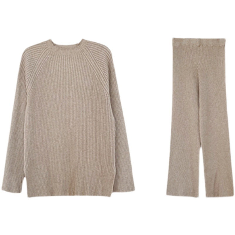 Sweater Wide Leg Pants Two-Piece Set