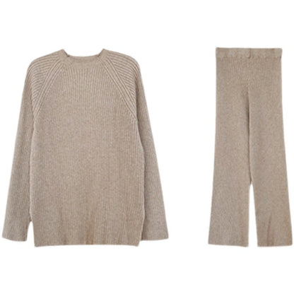 Sweater Wide Leg Pants Two-Piece Set