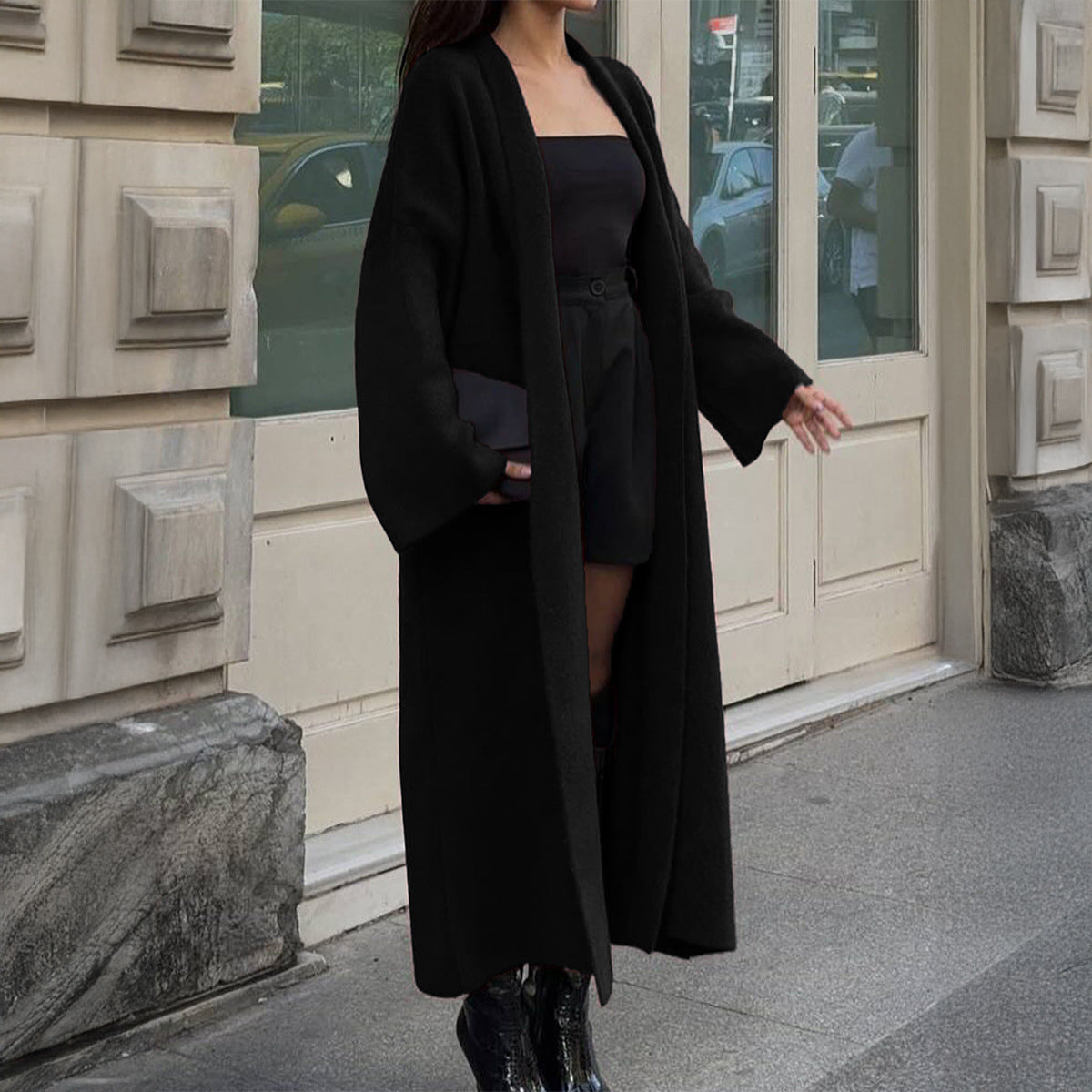 Long Sleeve Wool Overcoat Sweaters
