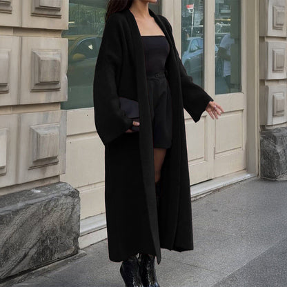 Long Sleeve Wool Overcoat Sweaters
