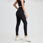 High Waist Pocket Nude Feel One-Piece Jumpsuit